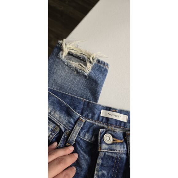 Moussy Vintage Lancaster Skinny Jeans Women's 25 Medium Wash Distressed $360 - Picture 10 of 15